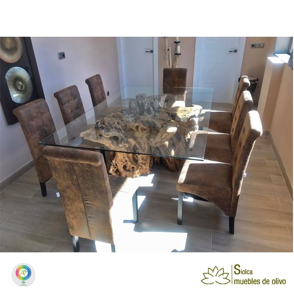 Mueble de baño en madera de olivo serie Danae - Muebles Siolca