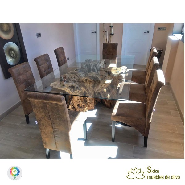 Mesa de tronco de olivo Orión
